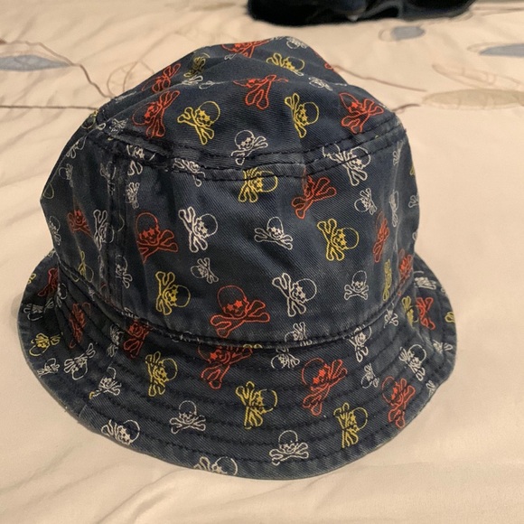 O’Rageous Boys Toddler Blue Pirate Theme Toddler Bucket Beach Sun Hat - Picture 1 of 6